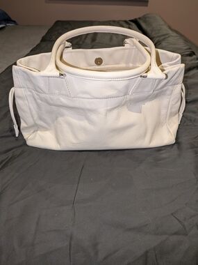 Classic White Leather Tote Bag - Roberta GANDOLFI